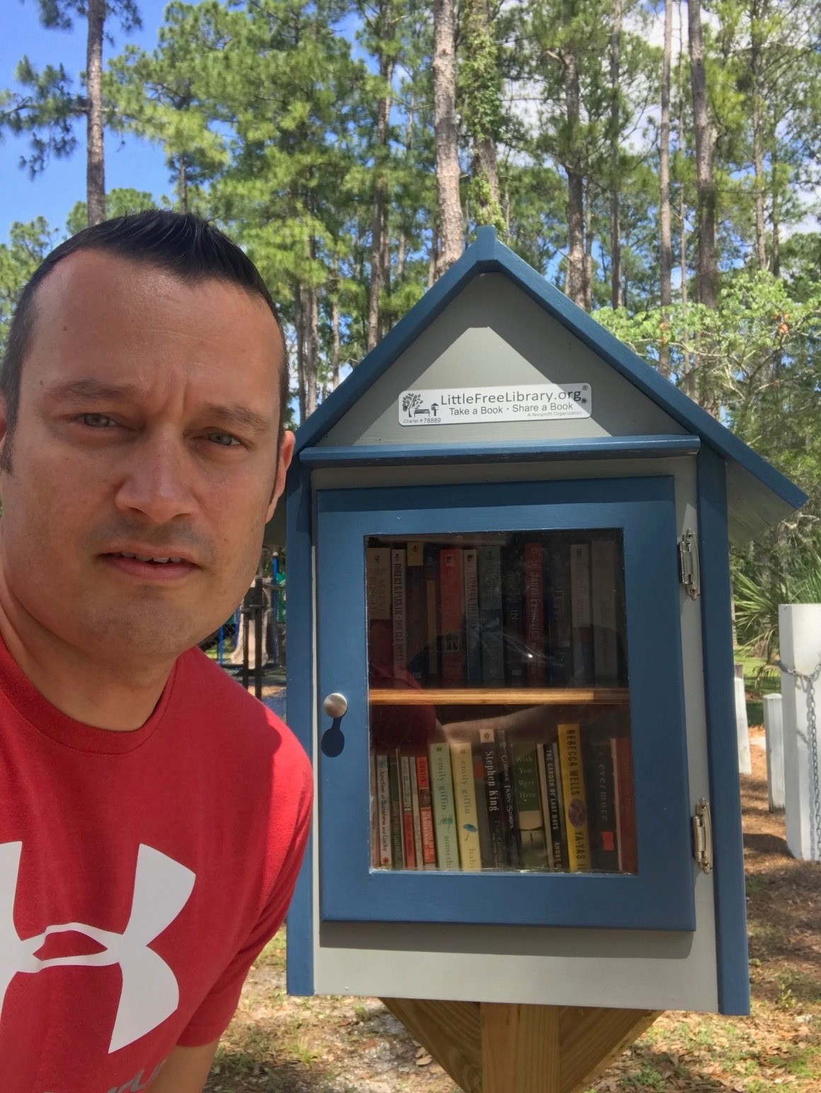 Josh vignona and books from a little free library